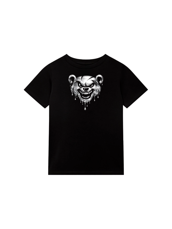 Kid's t-shirt "Silver Bear" - black for 59,00 PLN