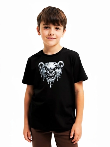 Kid's t-shirt "Silver Bear" - black for 59,00 PLN 2