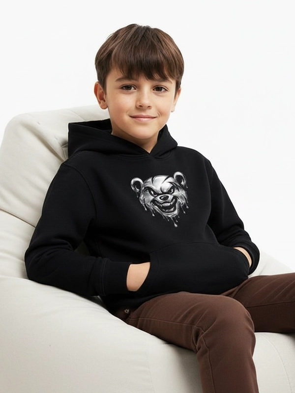 Bluza z kapturem dziecięca "Silver Bear" - czarna za 119,00 zł