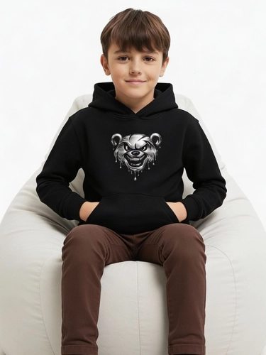 Kid's hoodie "Silver Bear" - black for 119,00 PLN 2