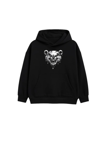 Kid's hoodie "Silver Bear" - black for 119,00 PLN
