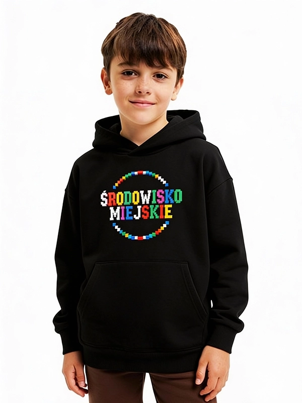Kid's hoodie "Colors" - black for 119,00 PLN