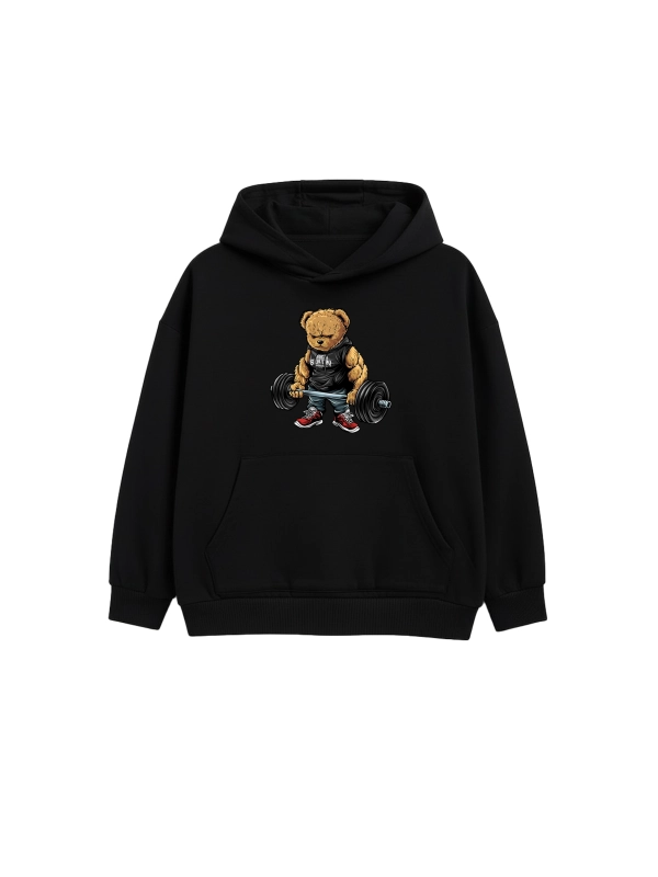 Kid's hoodie "Gym Bear" - black for 119,00 PLN