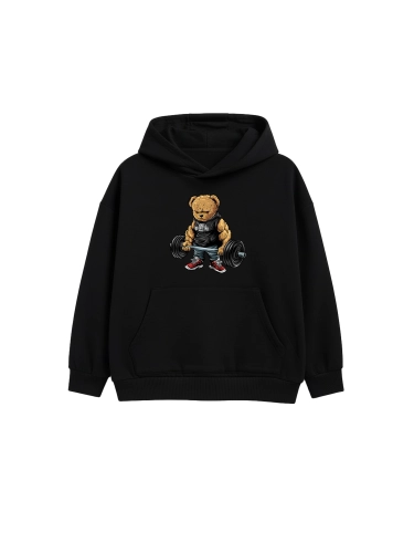 Kid's hoodie "Gym Bear" - black for 119,00 PLN