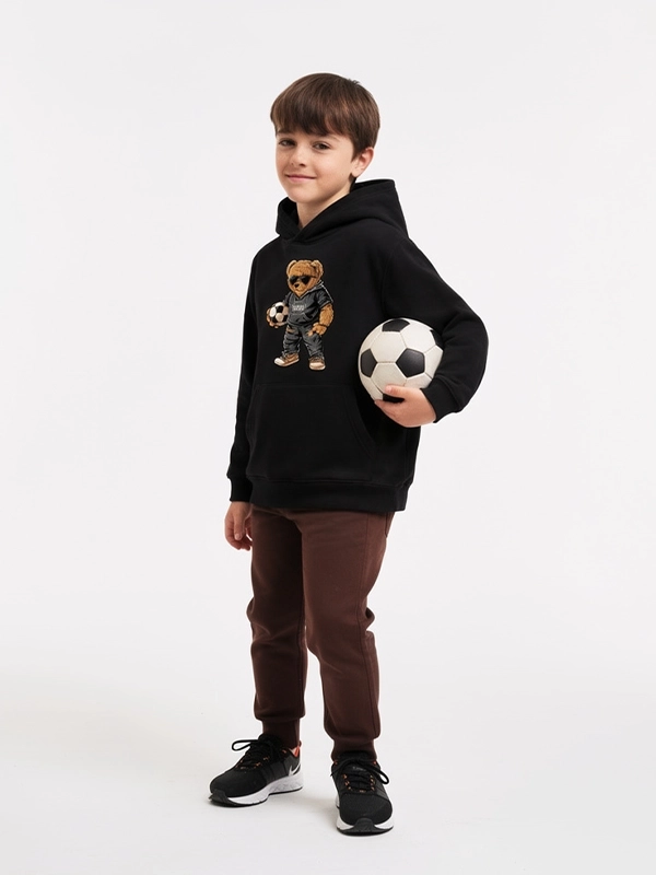 Kid's hoodie "Fan Bear" - black for 119,00 PLN