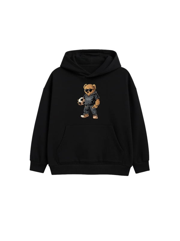 Kid's hoodie "Fan Bear" - black for 119,00 PLN