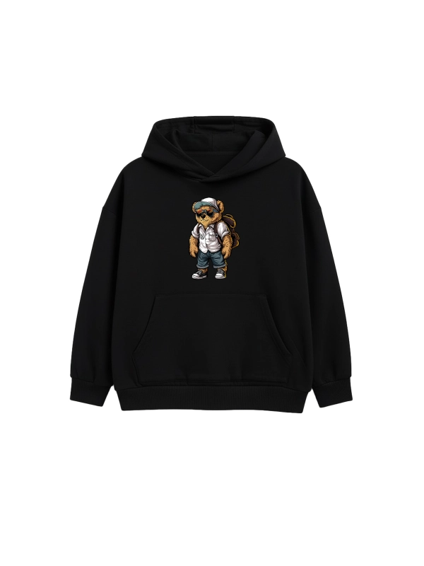 Kid's hoodie "All time on tour Bear" - black for 119,00 PLN