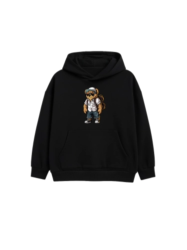 Kid's hoodie "All time on tour Bear" - black for 119,00 PLN