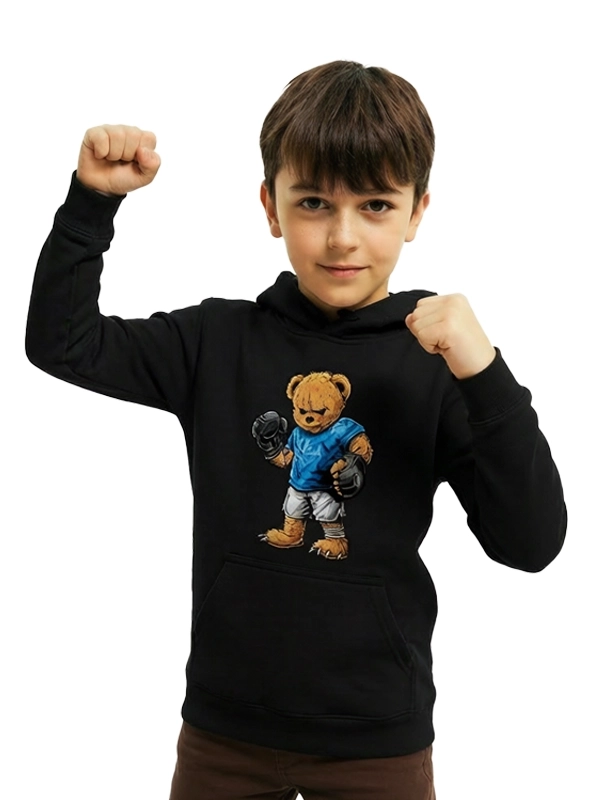 Kid's hoodie "MMA Bear" - black for 119,00 PLN