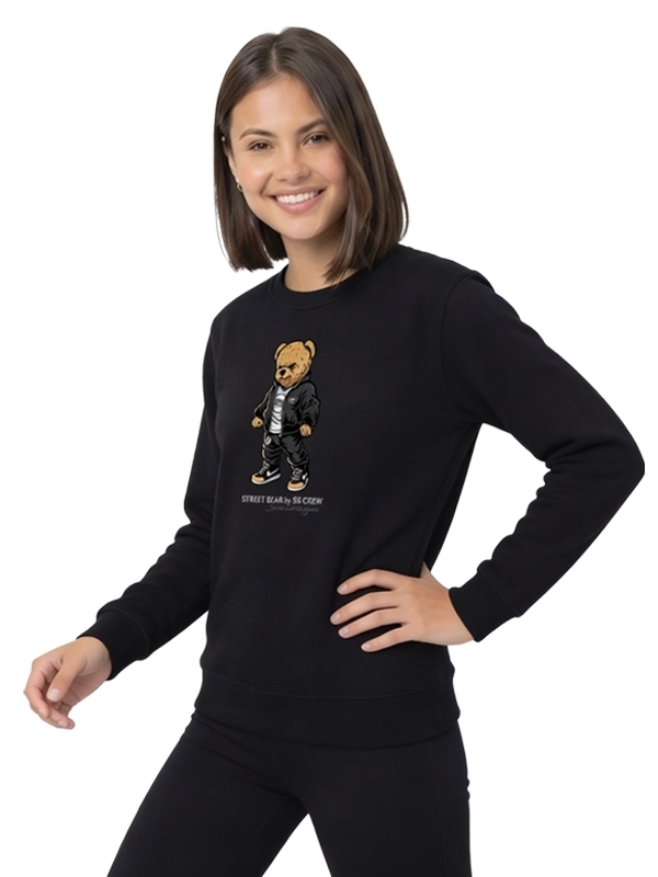 Bluza bez kaptura "Street Bear"- Czarna za 239,00 zł