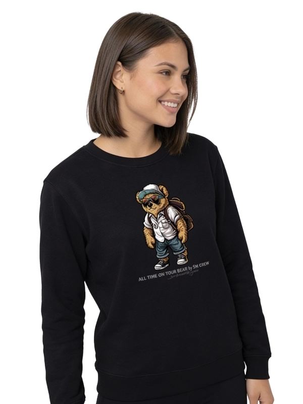 Bluza bez kaptura "All Time on Tour Bear- Czarna za 239,00 zł
