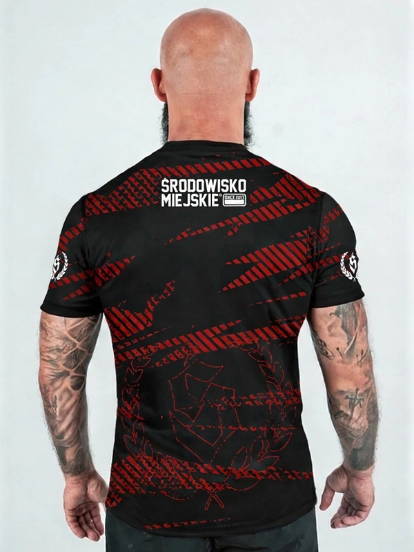 Mesh Sports T-shirt "CLS mini" - Black / Red for 139.00 PLN