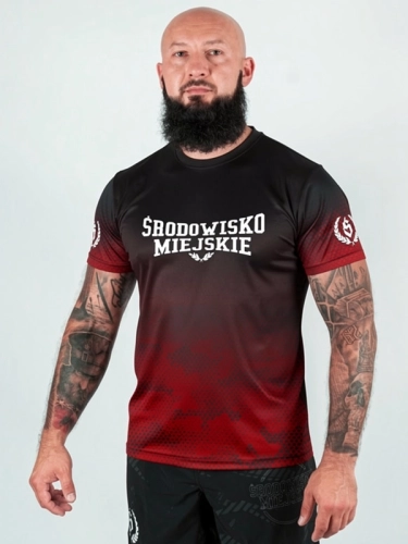 Mesh Sports T-shirt "Punch" - Black / Red for 139.00 PLN