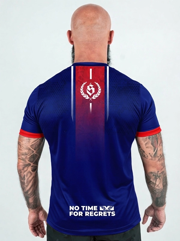T-shirt Sport Mesh "Fusion" - Navy / Red for 139,00 PLN
