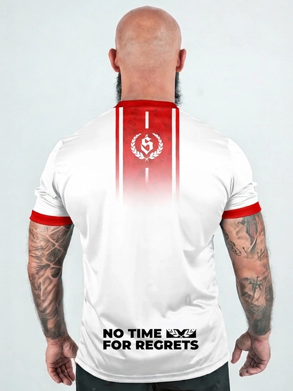 Mesh Sports T-shirt "Fusion" - White / Red for 139.00 PLN