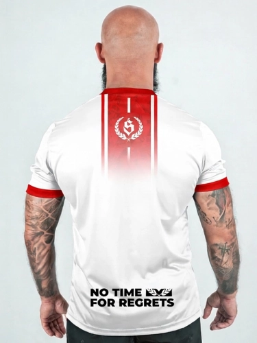 Mesh Sports T-shirt "Fusion" - White / Red for 139.00 PLN 2