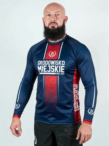 Rashguard "Fusion" longsleeve - Granatowy / Czerwony za 169,00 zł