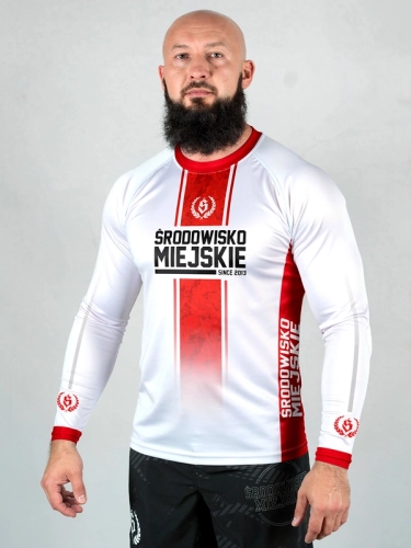 Rashguard "Fusion" longsleeve - Biało / Czerwony za 169,00 zł