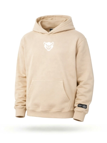 Bluza z kapturem "Mordka" - beżowa za 249,00 zł