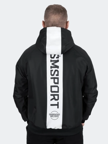 Windbreaker jacket with hood "ŚMSPORT" - black for 339,00 PLN 2