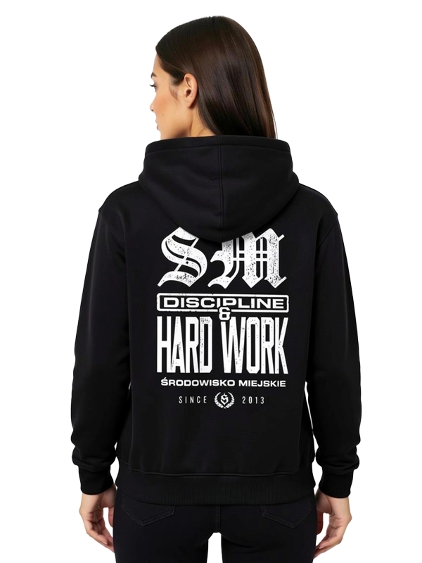 Bluza z kapturem "Hard Work" - czarna za 249,00 zł
