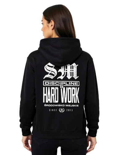 Bluza z kapturem "Hard Work" - czarna za 249,00 zł 1