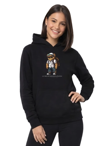 Bluza z kapturem "All Time on Tour Bear" - Czarna SM_1318 Środowisko Miejskie 1