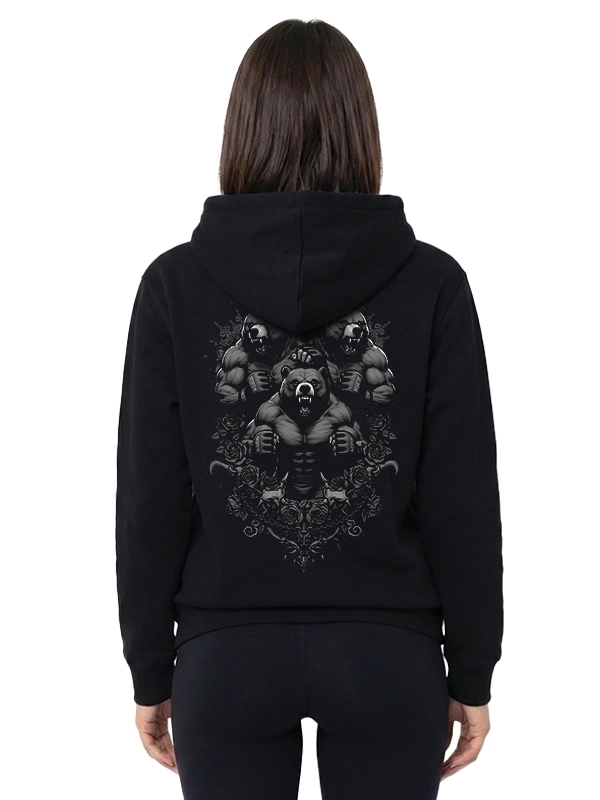 Bluza z kapturem "Icon Bears" - czarna za 249,00 zł