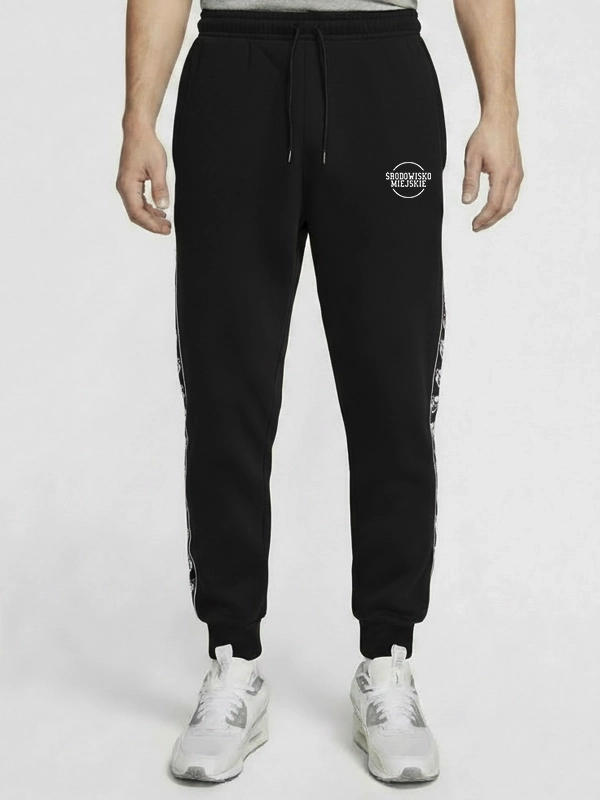 Sweatpants "Classic Lampas" - Black / White for 219,00 PLN