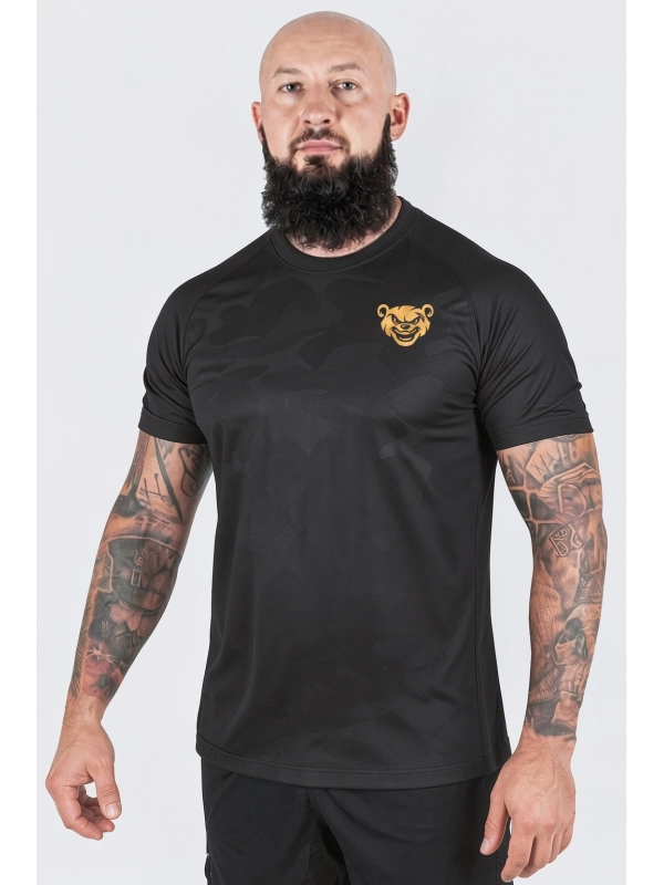 Koszulka Sportowa Mesh "Mordka Gold" - Czarna za 139,00 zł
