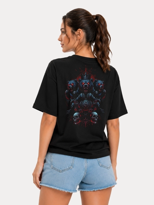 Koszulka "Bears&Roses" - czarna za 119,00 zł