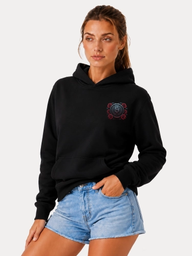 Bluza z kapturem "Bears&Roses" - czarna za 249,00 zł 1