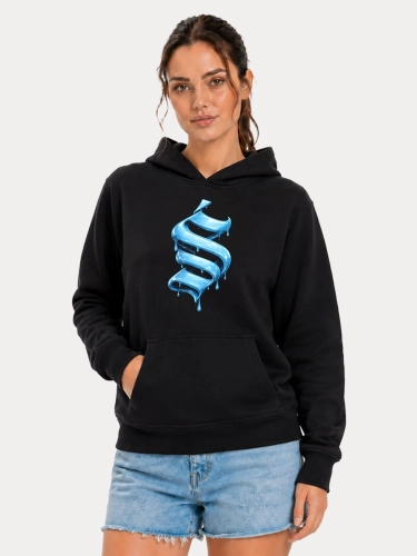 Bluza z kapturem "Blue Symbol" - czarna za 249,00 zł 1