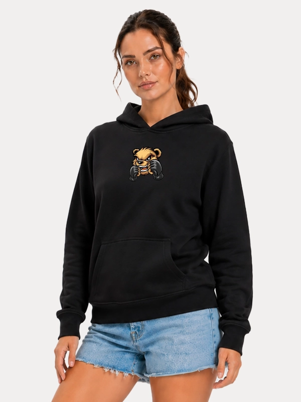 Bluza z kapturem "Fighter Bear" - czarna za 249,00 zł