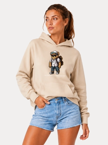 "All Time on Tour Bear" hoodie - Beige for 249.00 PLN 1