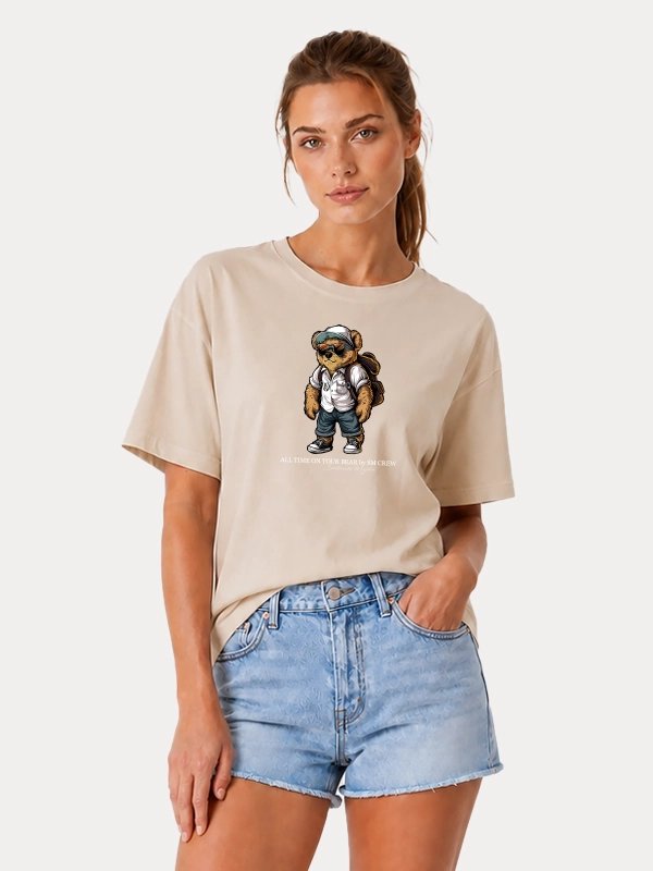 Koszulka "All Time on Tour Bear" - Beżowa za 119,00 zł