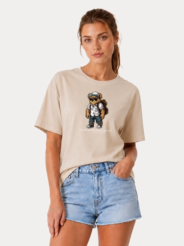 Koszulka "All Time on Tour Bear" - Beżowa za 119,00 zł