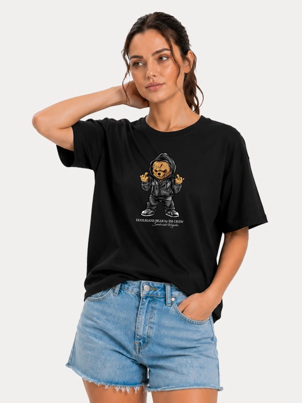 "Hooligans Bear" T-shirt - Black for 119.00 PLN