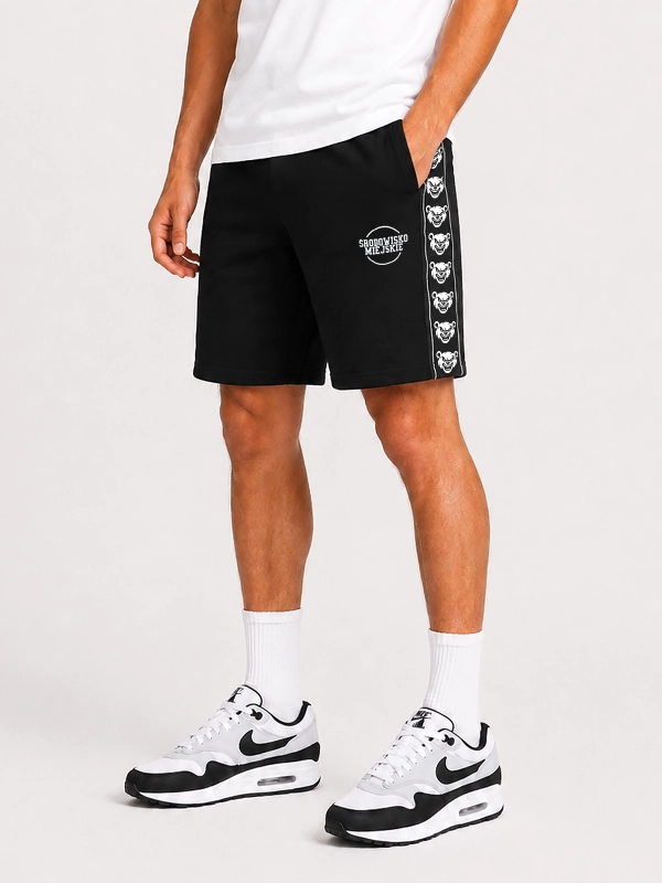 Shorts "Classic Lampas" - Black / White for 179,00 PLN