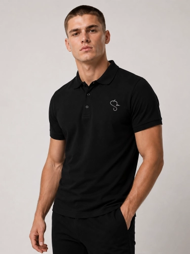 Koszulka polo "Write" - Czarna za 129,00 zł