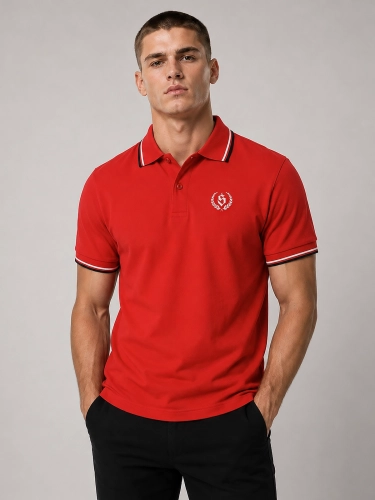 Koszulka polo "Laur" - Czerwona za 129,00 zł