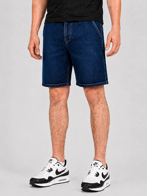 "Big Laur" Denim Shorts, Dark Blue for 169.00 PLN