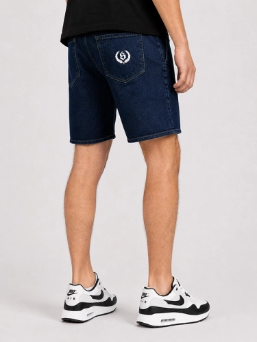 Short denim shorts "Laur" Blue / White for 169.99 PLN