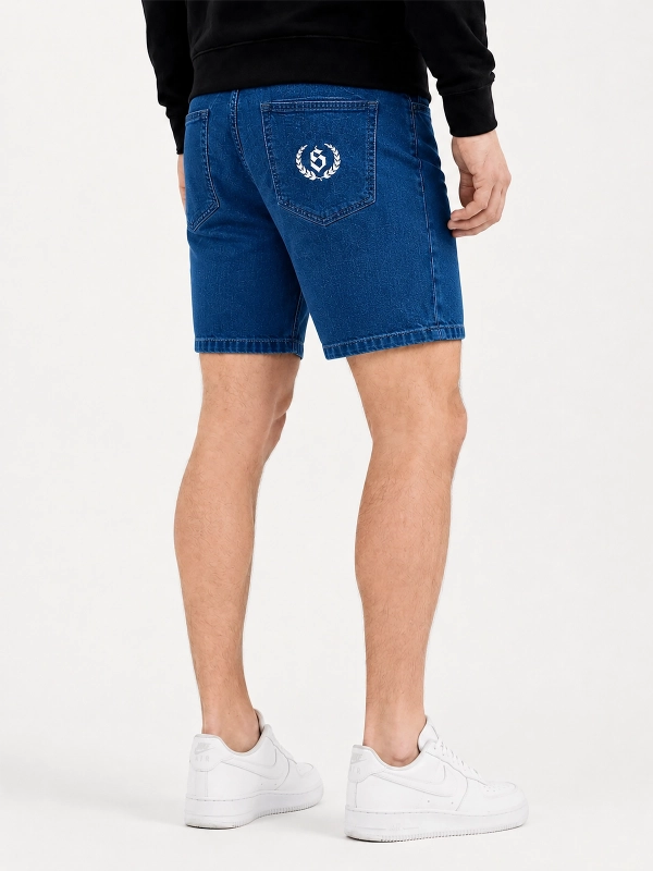 Krótkie Spodenki Jeansowe "Laur" - Niebieskie za 169,00 zł