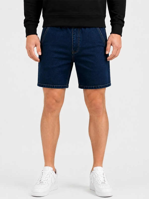 "Laur" Dark Blue Denim Shorts for 169.00 PLN