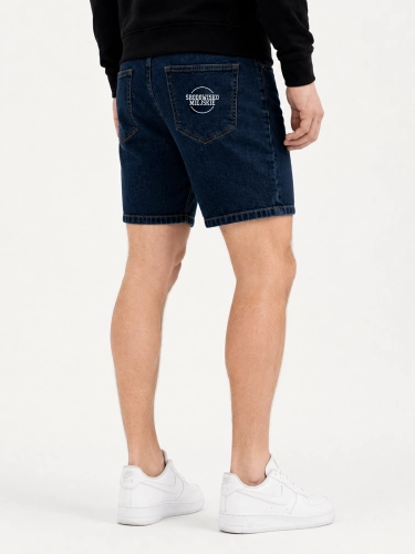 Krótkie Spodenki Jeansowe "Classic" - Ciemne Niebieskie za 169,00 zł