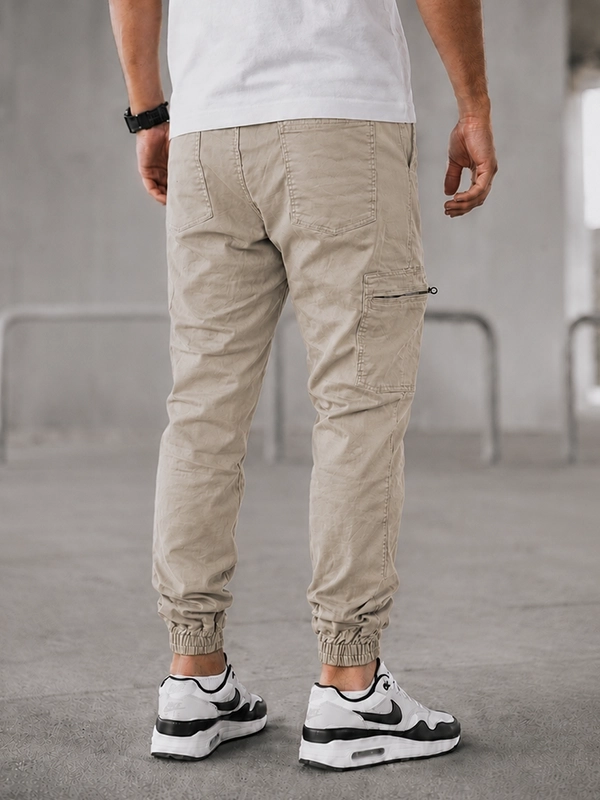Jogger Cargo Pants "Laur" Beige / White for 199,00 zł