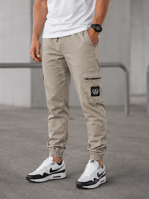 Jogger Cargo Pants "Laur" Beige / White for 199,00 zł