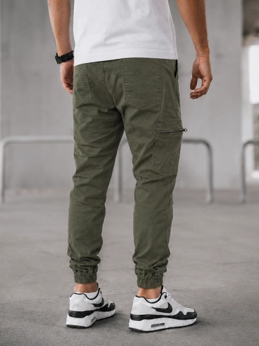 Jogger Cargo Pants "Laur" Khaki / White for 199,00 zł 2