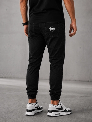 Spodnie Jeansowe Jogger "Classic Icon" Czarne / białe za 199,00 zł